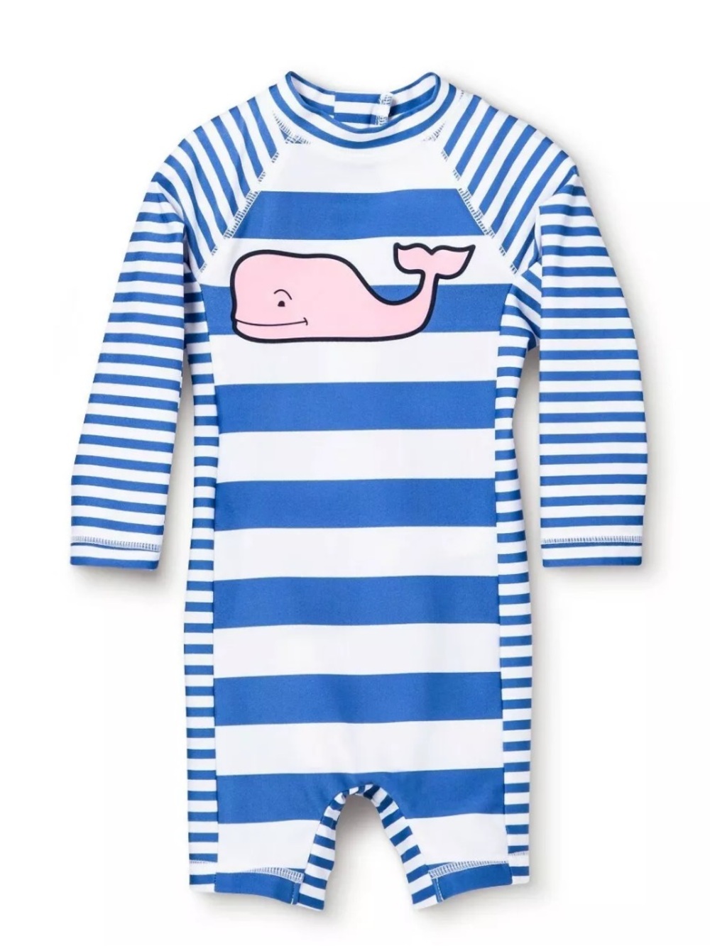 Vineyard Vines rash guard size 18m blue striped pink whale target baby infant